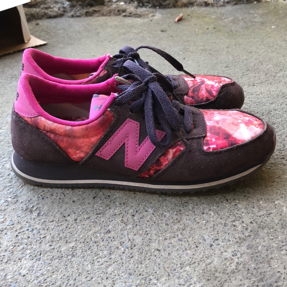 Pink Galaxy Print Lace Ups
